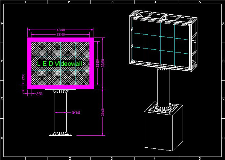 Advertising LED Screen with Pillar Installation Collection Advertising LED Screen with Pillar Installation Collection