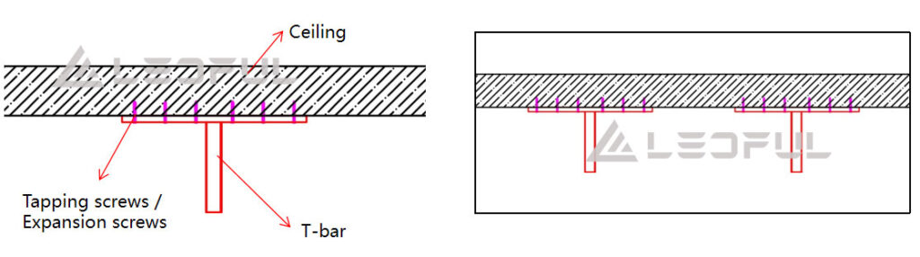 fix-the-t-bar-to-the-ceiling