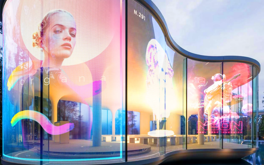 LED transparent film screen