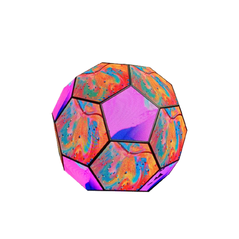 Football-Shaped LED Display