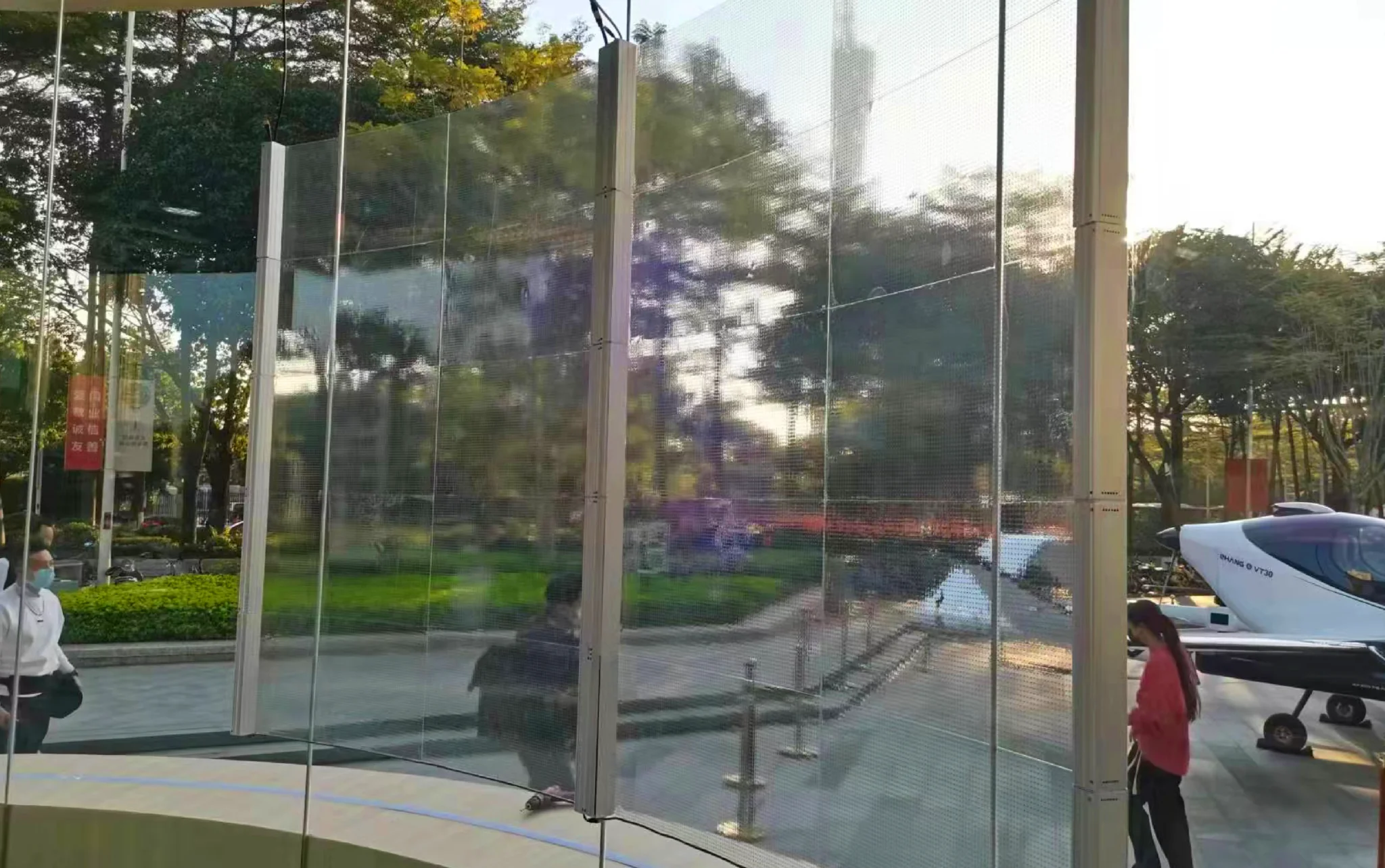 adhesive led transparent film screen